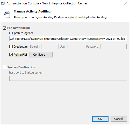 Additional ECC Server configuration
