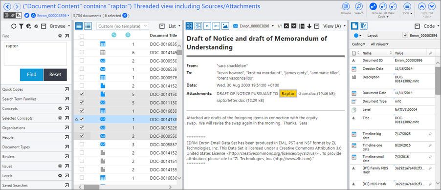 Default workspace on the Documents page Default workspace on the Documents page