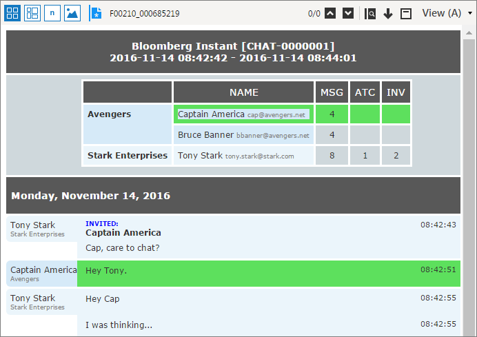 Example chat document Example chat document
