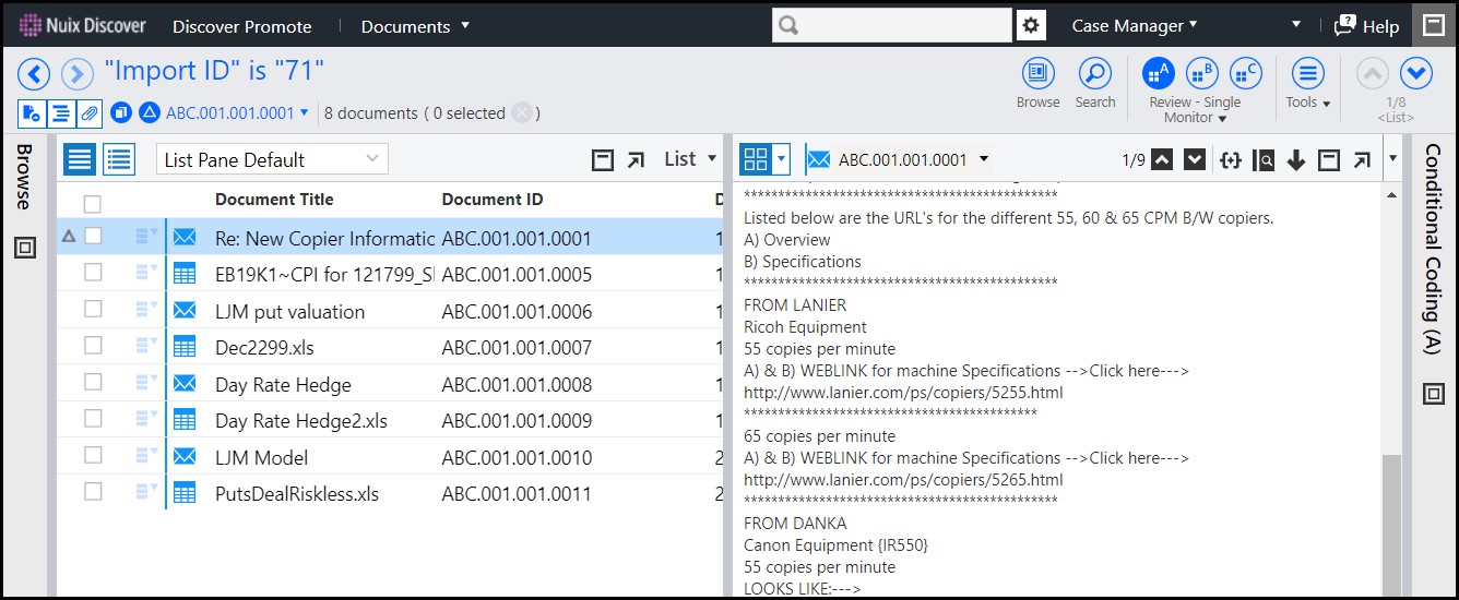 Promote native files with page numbering to Nuix Discover via ...