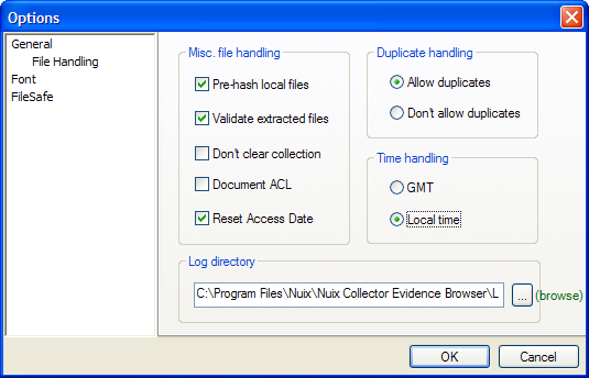 Evidence Browser reference