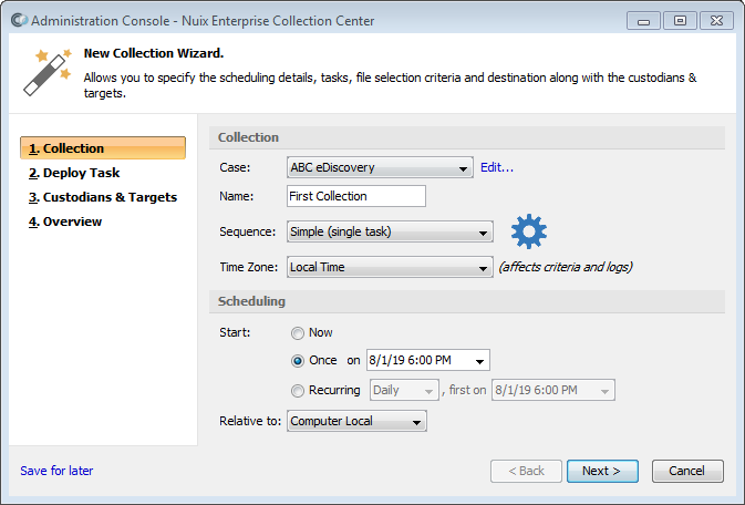 Collections Process. Windows Adding cases and collections