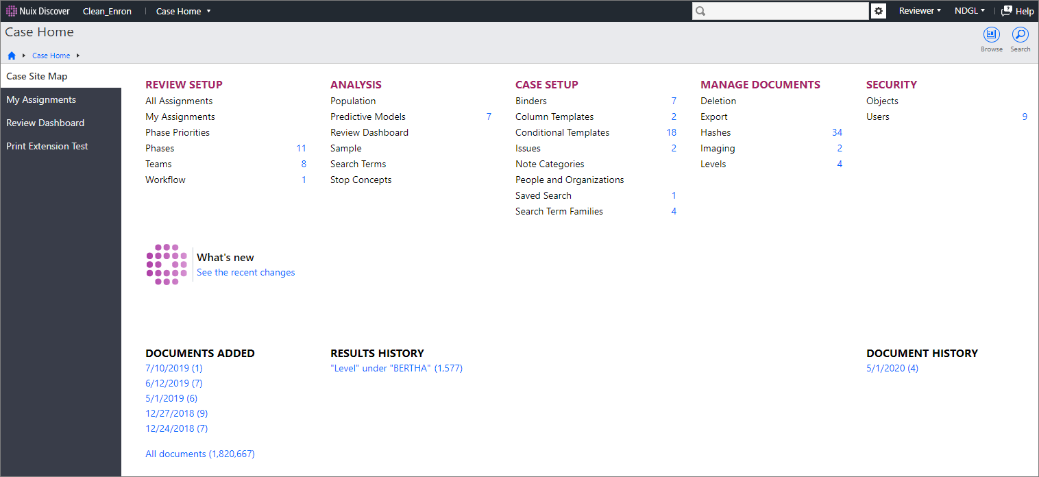 Case Home page for group leaders