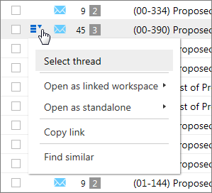 Options menu