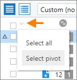 Select all check box shortcut menu