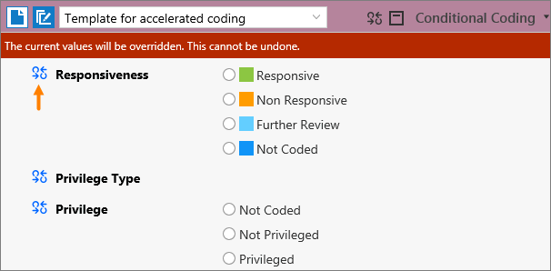 Apply mass code templates in the Conditional Coding pane.