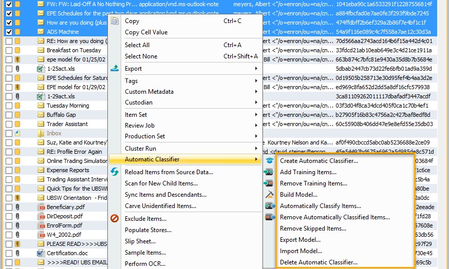 Create and build an Automatic Classifier