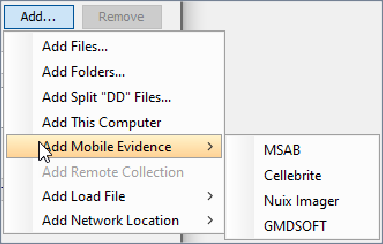 Add MSAB mobile data as evidence